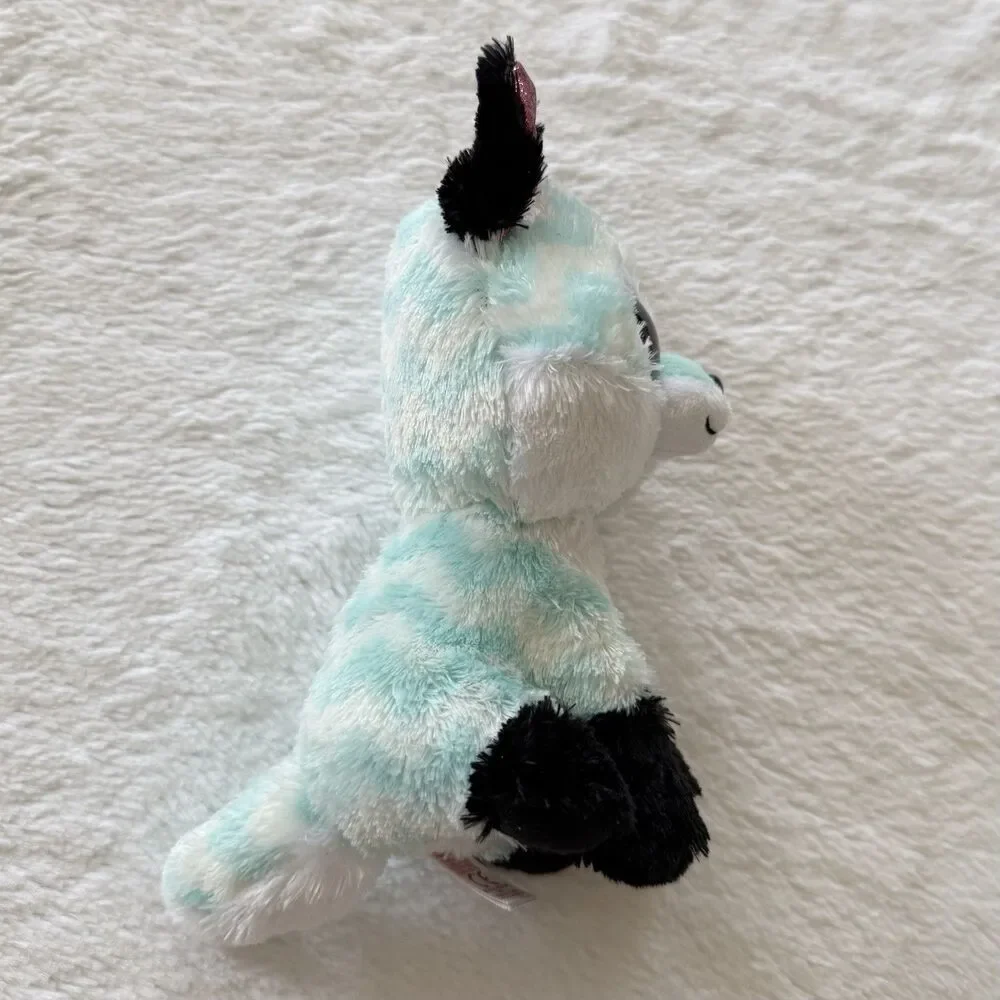 Ty Beanie Boos ATLAS the Aqua Chevron Fox Stuffed Animal Plush 6